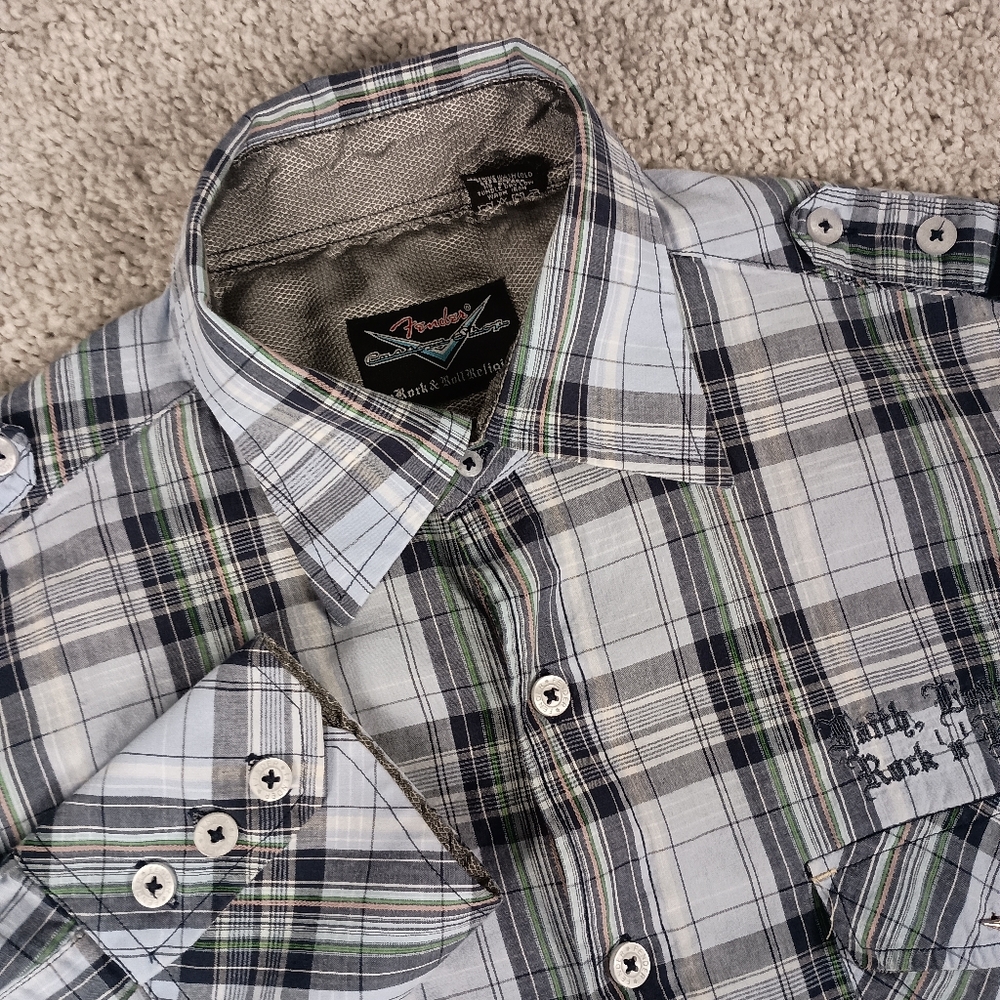 Fender Custom Shop By Rock And Roll Religion Mens Shirt‎ L